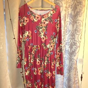Long maxi dress floral print